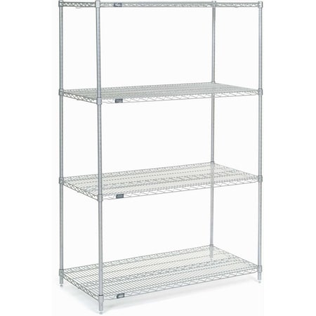 Wire Shelving, Poly-Z-Brite, 48W X 24D X 86H